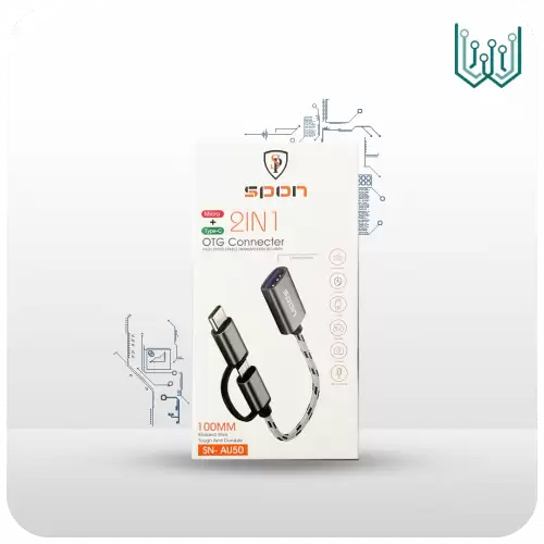 وصلة من usb الى مايكرو + تايب سي ماركة